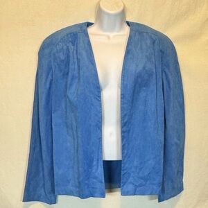 B-52 Adolph Schuman for Lilli Ann NWT Vintage‎ Blue Ultra Suede Lined Blazer